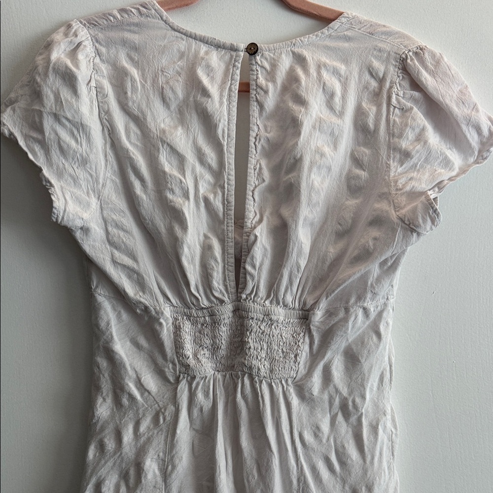 Free People Size Medium Free-est Natalya Solid Midi Dress in Ivory - Picture 11 of 16